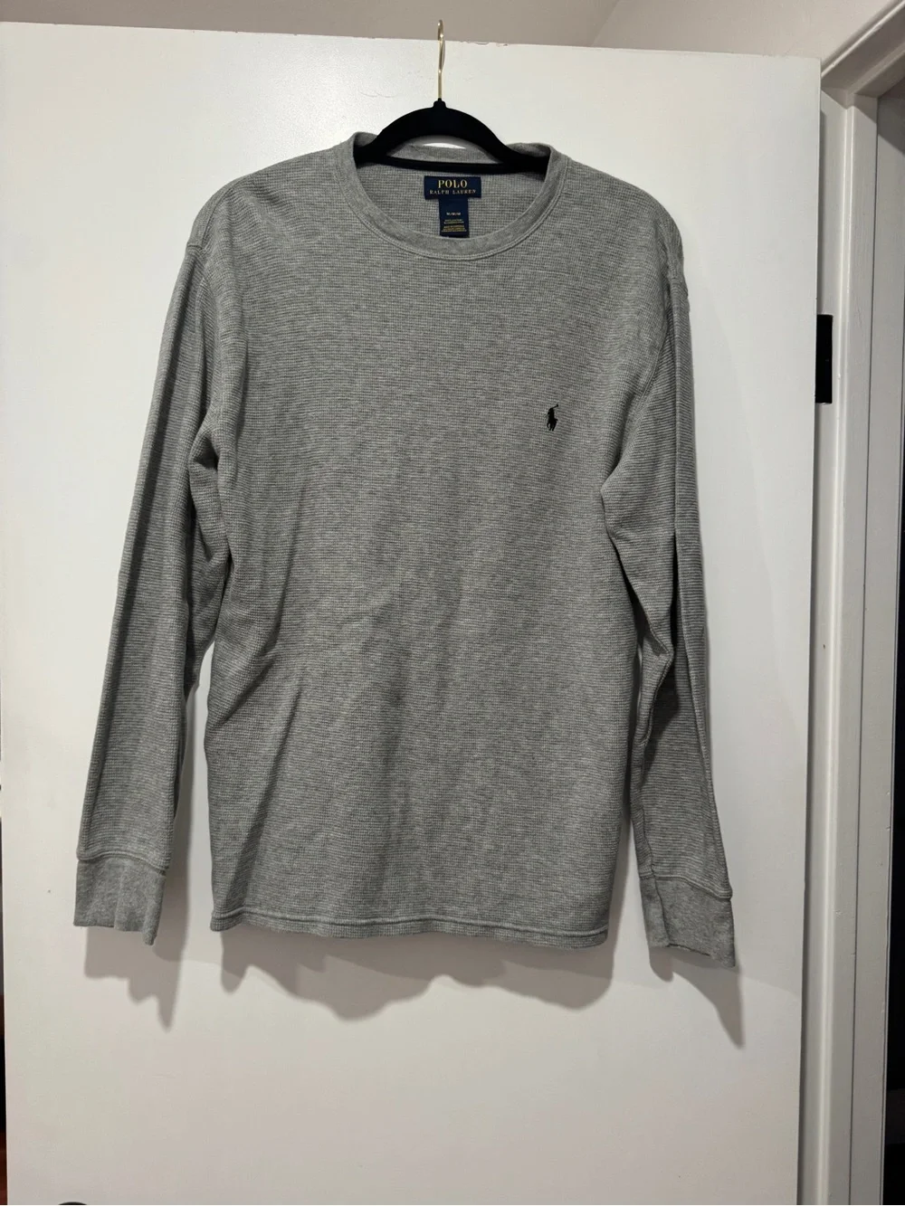 Polo Ralph Lauren Waffle Knit Thermal Shirt | Gray | Medium